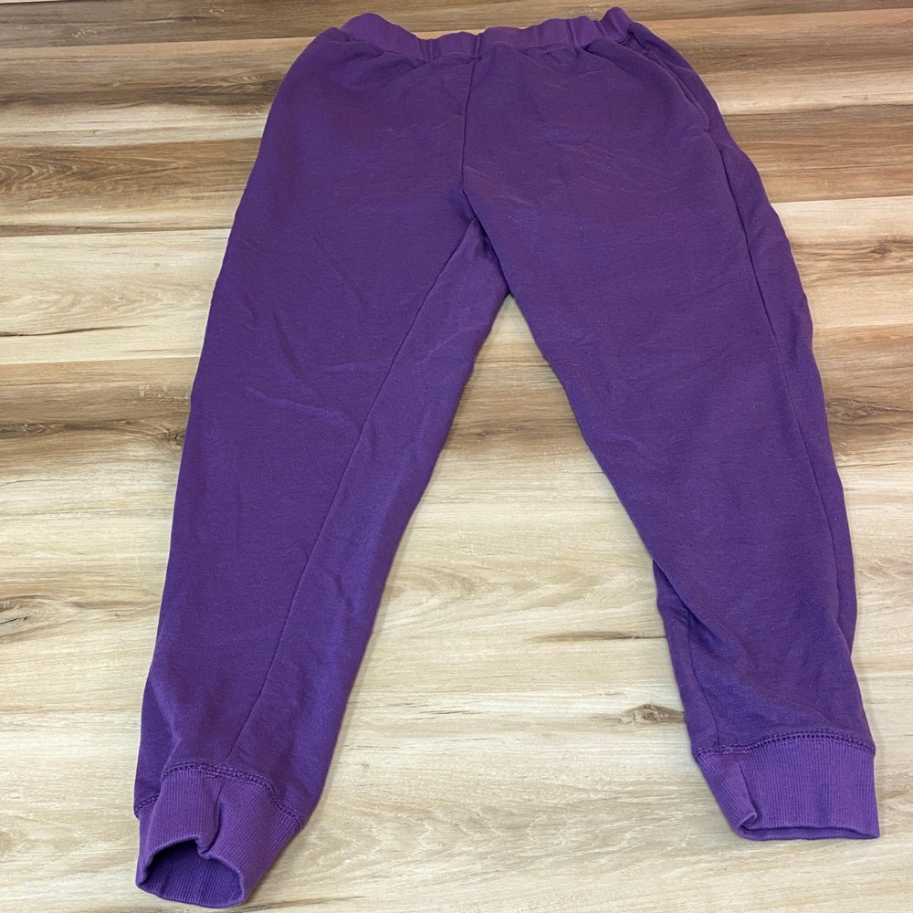 Woman Within Purple Jogger Sweatpants 12 Casual Lounge Pants Elastic Waist